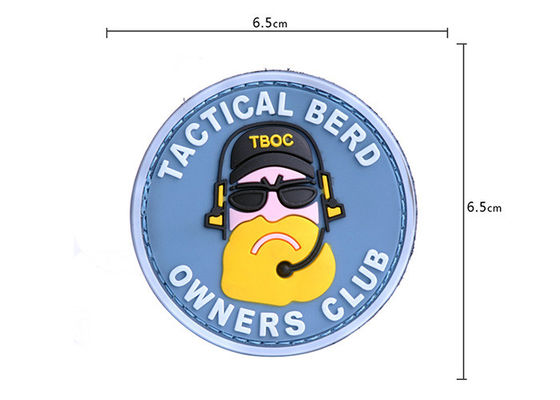 الصين ملصقات بي في سي ناعمة مستديرة الشارة الأخلاقية الزخرفية للملابس / القبعات المزود