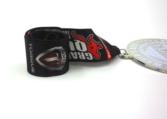 معلق إنتاج الماراثون ميداليات الجائزة المخصصة المسمار الناعم مع الشريط المزود