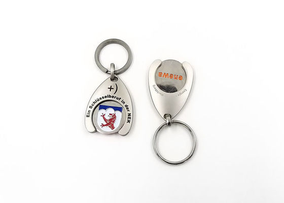 سلاسل المفاتيح المعدنية ذات الشعار المخصص للترويج 40x30x3mm أو الحجم المخصص المزود