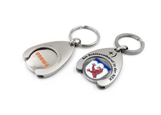 سلاسل المفاتيح المعدنية ذات الشعار المخصص للترويج 40x30x3mm أو الحجم المخصص المزود