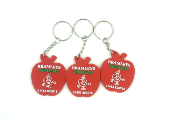 PVC شكل تفاحة قابلة للغسيل سلاسل مفاتيح الكومبيوتر المخصصة طويلة الأمد غير متلاشى المزود