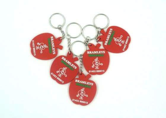 PVC شكل تفاحة قابلة للغسيل سلاسل مفاتيح الكومبيوتر المخصصة طويلة الأمد غير متلاشى المزود