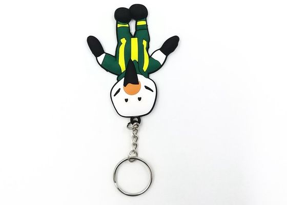 شكل ثلاثي الأبعاد ملونة مصممة خصيصا سلاسل المفاتيح 80mmx50mmx4mm الجلد - ودية المزود